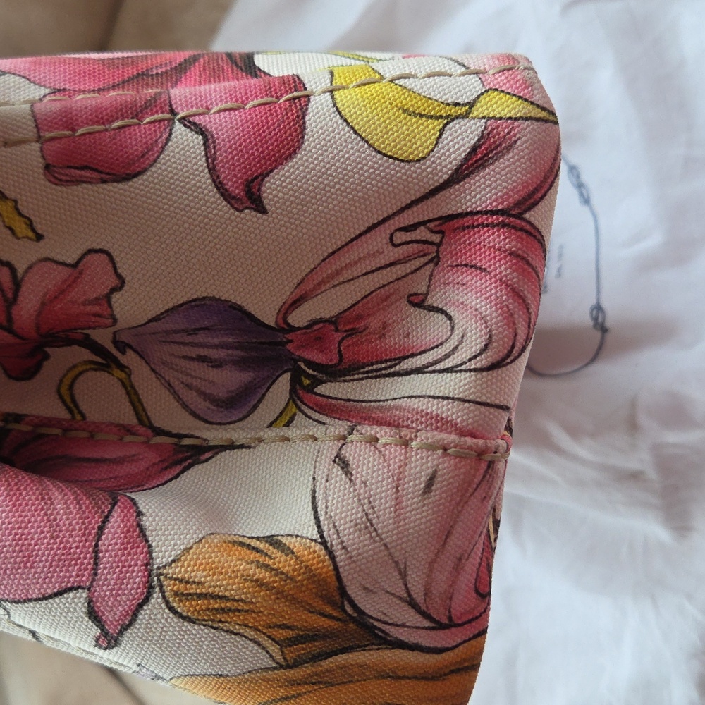 Prada Canapa Women's Tote Bag -‎ Floral Multicolor (Limited Edition) - Picture 11 of 12